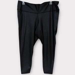 Gap Fit Women’s Regular XXL Houndstooth Black Full Length Leggings